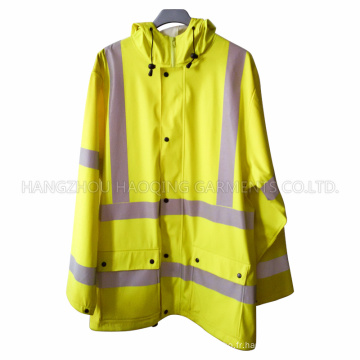 Imperméable jaune imperméable PU pour adulte